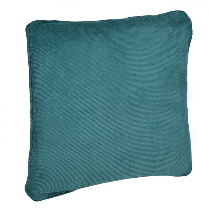 Pernă Decorativă, Model Reliefat, Culoare Petrol, 50x50cm, Poliester