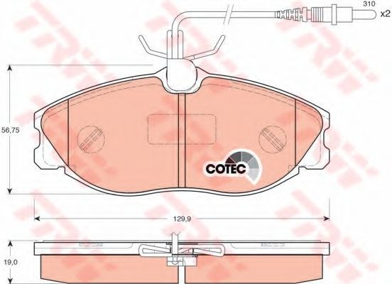 Set placute frana,frana disc PEUGEOT 306 Hatchback (7A, 7C, N3, N5) (1993 - 2003) TRW GDB1259