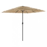 Umbrela soare de gradina cu stalp din otel, maro 248x248x248 cm