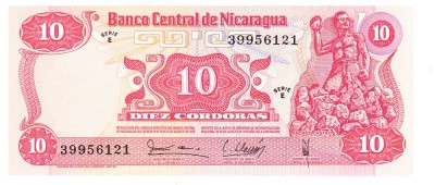 Nicaragua 10 Cordobas 1979 P-134 UNC foto