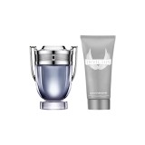 Set Paco Rabanne: Invictus, Apă de toaletă, Bărbați, 100 ml + Invictus All Over, Gel de duș &amp; Șampon 2-In-1, 100 ml