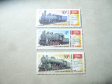 Serie mica URSS 1986 - Locomotive, 3 valori, Nestampilat