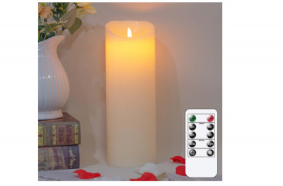 Lumanare LED Mavandes 30 x 10 cm cu telecomanda - RESIGILAT foto