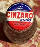 ,,CINZANO Soda&quot;STICLA VECHE DE COLECTIE SIGILATA , CONTINUT EXPIRAT IN 1962/POZE