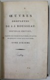 OEUVRES COMPLETES DE J.J. ROUSSEAU , TOME 6 : LETTRES ELEMENTAIRES SUR LA BOTANIQUE ( TOME SECOND ) , 1789