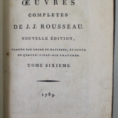 OEUVRES COMPLETES DE J.J. ROUSSEAU , TOME 6 : LETTRES ELEMENTAIRES SUR LA BOTANIQUE ( TOME SECOND ) , 1789