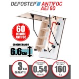 Scara pod DEPOSTEP ANTIFOC AEI 60 pliabila din lemn rezistenta la foc 60 minute