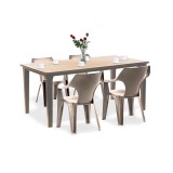 Cumpara ieftin Set de mobilier de grădină Fuante 4+1 &icirc;n culoarea cappuccino