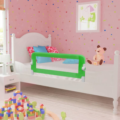 vidaXL Balustradă de siguranță pentru pat de copil, verde, 102x42 cm foto