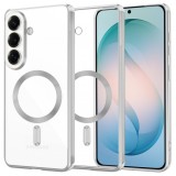 Husa MagSafe pentru Samsung Galaxy S26 Plus S947, Techsuit, Luxury Crystal, Argintie