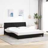 VidaXL Cadru de pat fără saltea, negru, 180x200 cm, textil
