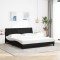 vidaXL Cadru de pat fără saltea, Hanko, negru, 180x200 cm, textil 3310407