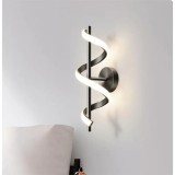 Cumpara ieftin Aplica LED, 15W, 800lm, spirala creativa, negru, lumina calda/neutra/rece