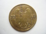 Moneda Romania 20 Lei 1930 Paris, Carol II, L13.72. Argint