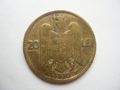 ROMANIA - 20 LEI 1930 PARIS , CAROL II , L13.72 foto