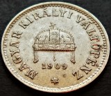 Cumpara ieftin Moneda istorica 10 FILLER - AUSTRO-UNGARIA / UNGARIA, anul 1909 * cod 2512, Europa