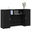 VidaXL Birou de recepție Stejar negru 180x50x103,5 cm Lemn prelucrat 3324206