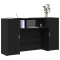 vidaXL Birou de recepție Stejar negru 180x50x103,5 cm Lemn prelucrat 3324206
