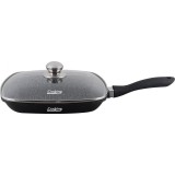 Cumpara ieftin Tigaie Grill Cooking Heinner, 28 x 4.5 cm, strat antiaderent, baza inductie, capac sticla, Negru