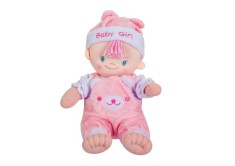 Papusa bebelus din plus cu pijamale roz , 25 cm foto