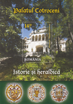 2011 LP 1925 PALATUL COTROCENI ISTORIE SI HERALDICA COLITA NEDANTELATA MNH foto