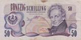 AUSTRIA 50 SCHILLING 1970 aVF