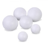 Set Bile din Spumă, 6 Bucăți, Dimensiuni 2.5-4.5 cm, Alb, Oem