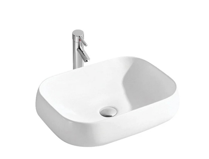 Lavoar pe Blat, Alb, Ceramica, Model LX-5526, Dimensiune 560 x 420 x 140 mm