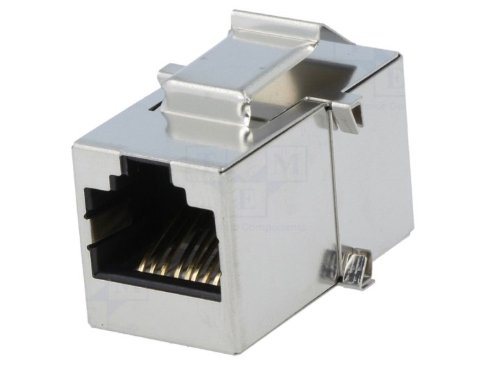 Conector adaptor RJ45 soclu ecranat