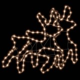 Cumpara ieftin Figurina ren de Craciun cu LED, 2 buc., alb cald, 57x55x4,5 cm
