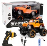 Masina Mega Truck OFF ROAD cu telecomanda, lumini LED, incarcare USB, acumulator inclus, 26x9x15 cm