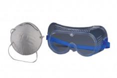 Set ochelari de protectie cu banda elastica si masca Top Strong foto
