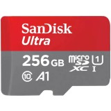 Card de memorie SanDisk Ultra microSDXC, 256GB, 150MB/s, A1 Class 10 UHS-I + SD Adapter