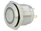Comutator anti-vandalism ONPOW SPST-NO 2A 36V IP65 roșu LED