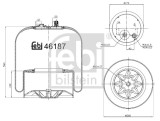 FEBI BILSTEIN 46187 Burduf, suspensie pneumatica