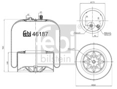 FEBI BILSTEIN 46187 Burduf, suspensie pneumatica foto