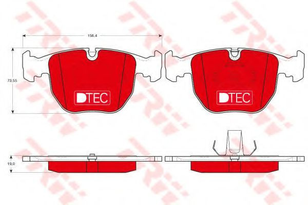 Set placute frana,frana disc BMW Seria 7 (E38) (1994 - 2001) TRW GDB1261DTE