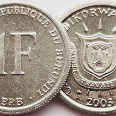 2861 Burundi 1 Franc 2003 km 19 UNC