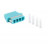 Cumpara ieftin Adaptor retea fibra optica cu conectori LC UPC, Lanberg 43376, MM QUAD OM3, turcoaz