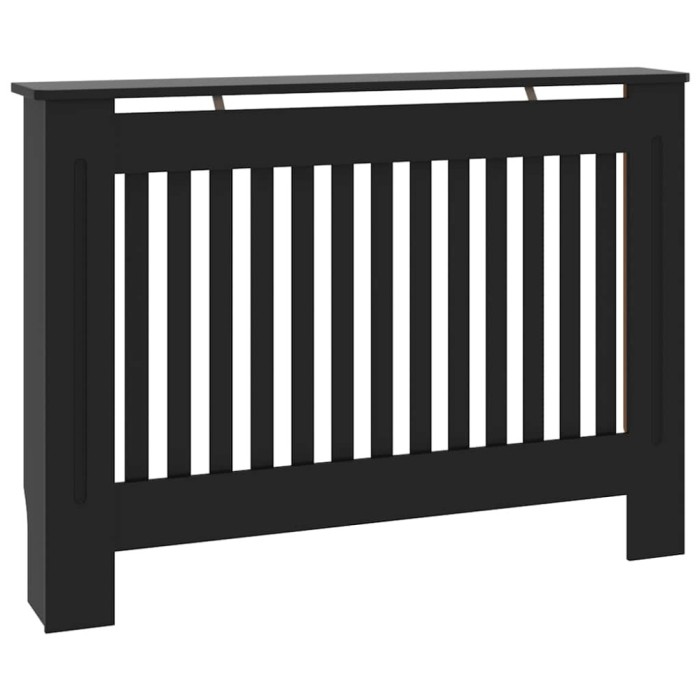 Masca pentru calorifer, negru, 112 x 19 x 81,5 cm, MDF