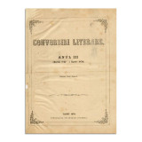Publicația &bdquo;Convorbiri Literare&rdquo;, Anul III, 24 numere, 1 Martie 1869 - 1 Martie 1870, cu scrieri diverse de V. Alecsandri