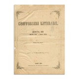 Publicația &bdquo;Convorbiri Literare&rdquo;, Anul III, 24 numere, 1 Martie 1869 - 1 Martie 1870, cu scrieri diverse de V. Alecsandri