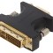 Adaptor D-Sub 15 pini la DVI-I 24+5 Negru