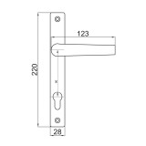Maner si Sild Y 90 pentru Termopan, Alb, Model T130 cu Suruburi 2M5X80