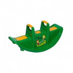 Balansoar din plastic, 3 locuri, 109 x 60.5 x 56 cm, Verde