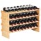 Raft pentru 36 de sticle de vin, Stivuibil, 4 niveluri, Vivatechnix Modular, 850x250x525 mm, Lemn bambus, Maro