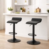 Set 2 scaune de bar Artool Fort, rotative, negre, reglabile