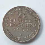 Germania Prusia 2 1/2 groschen 1847 A / Berlin argint William lV, Europa