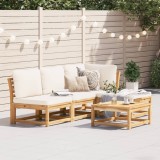 Gossi set mobilier de gradina cu perne, 5 buc., lemn masiv acacia