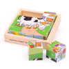 Puzzle cubic - animale domestice PlayLearn Toys, BigJigs Toys